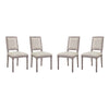 Court Dining Side Chair Upholstered Fabric Set of 4