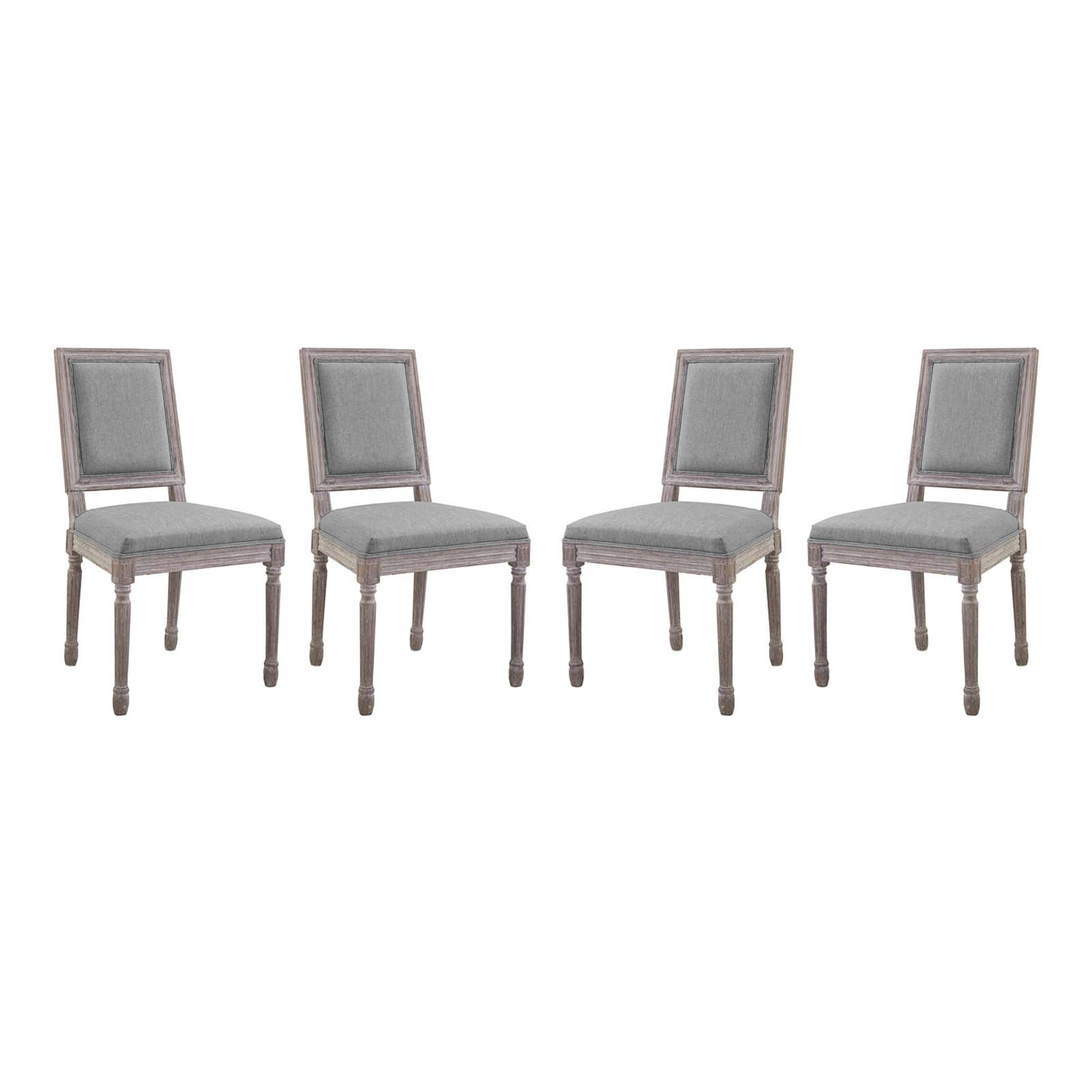 Court Dining Side Chair Upholstered Fabric Set of 4