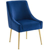 Discern Pleated Back Upholstered Performance Velvet Dining Chair