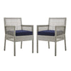 Aura Dining Armchair Outdoor Patio Wicker Rattan Set of 2