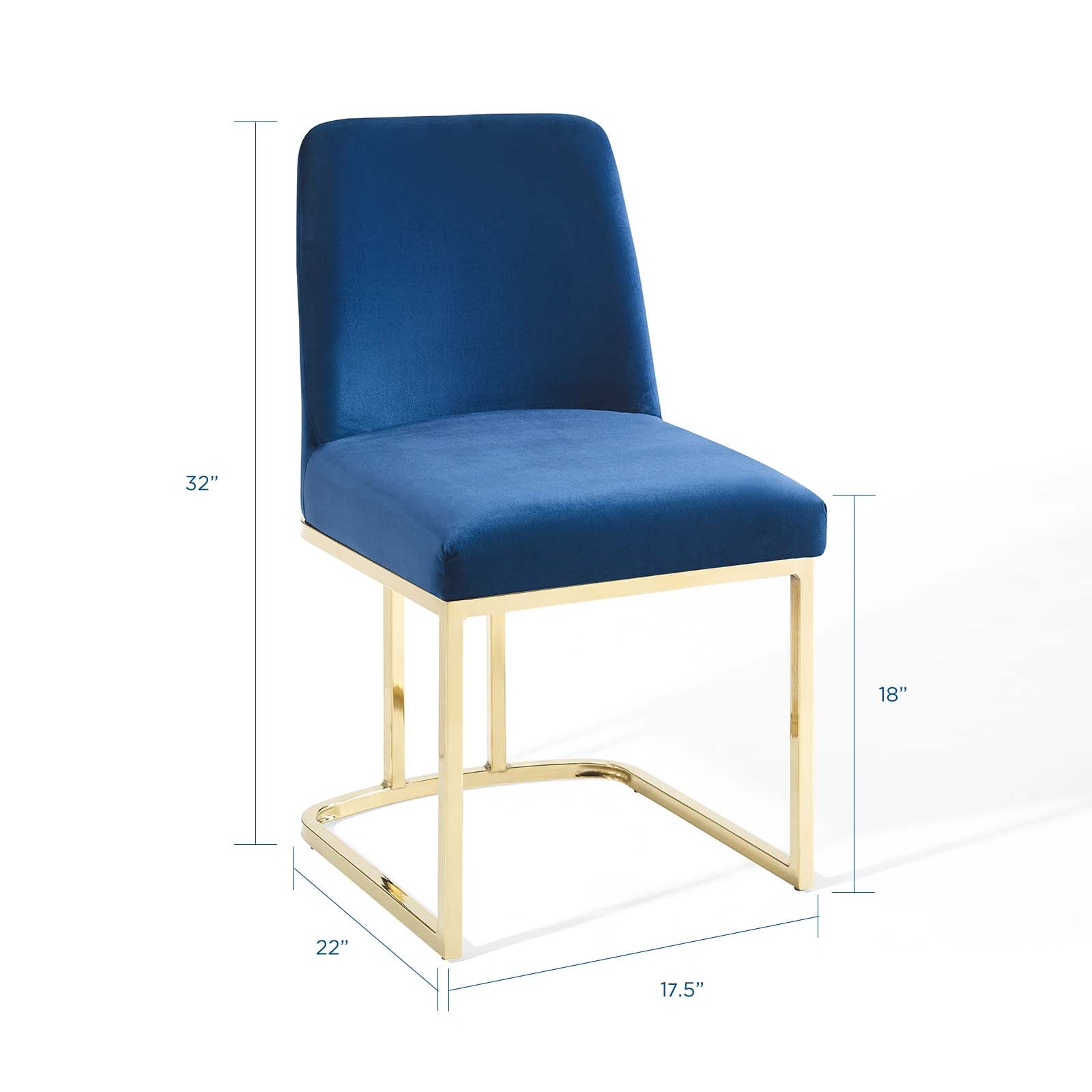 Amplify Sled Base Performance Velvet Dining Side Chair