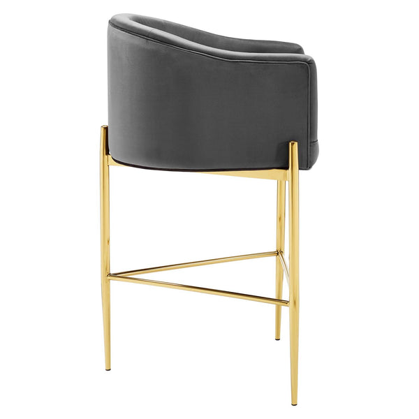 Savour Tufted Performance Velvet Bar Stool