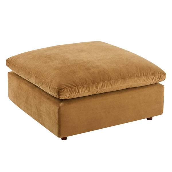 Commix Down Filled Overstuffed Performance Velvet Ottoman