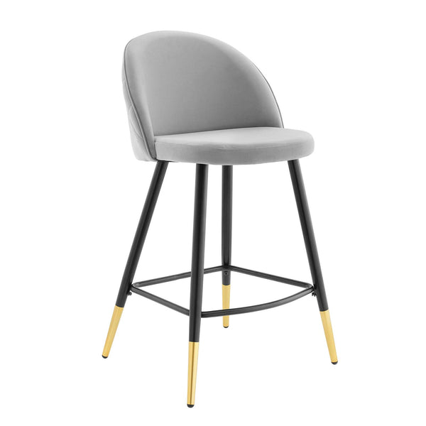 Cordial Performance Velvet Counter Stools - Set of 2