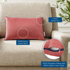 Accentuate 18" Lumbar Performance Velvet Throw Pillow