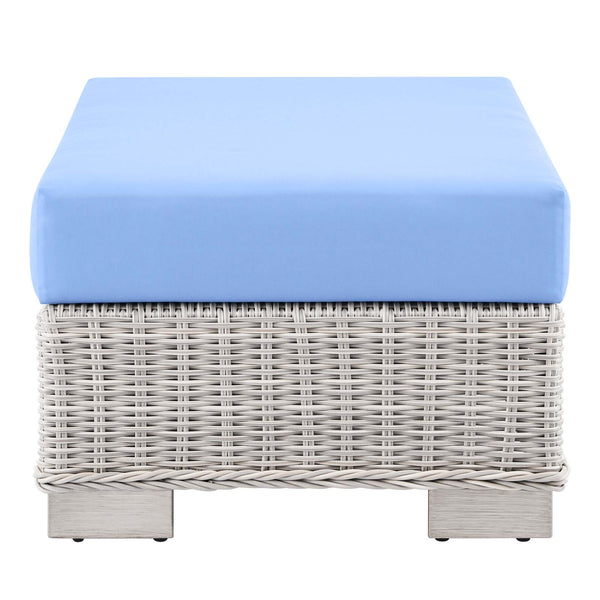 Conway Outdoor Patio Wicker Rattan Ottoman