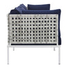 Harmony Sunbrella® Basket Weave Outdoor Patio Aluminum Sofa