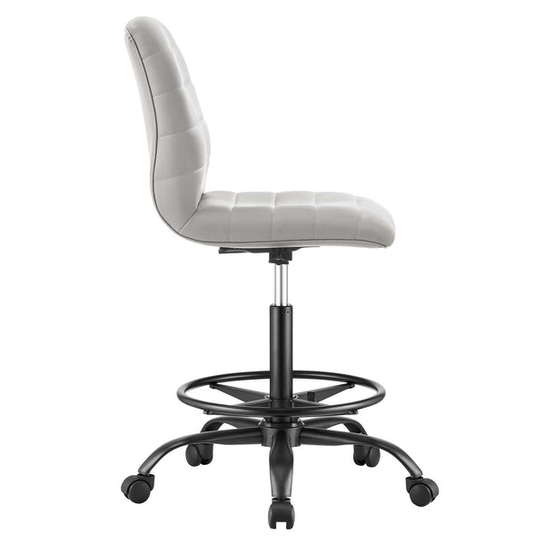 Ripple Armless Vegan Leather Drafting Chair