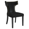 Curve Performance Velvet Dining Chairs - Set of 2