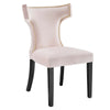 Curve Performance Velvet Dining Chairs - Set of 2