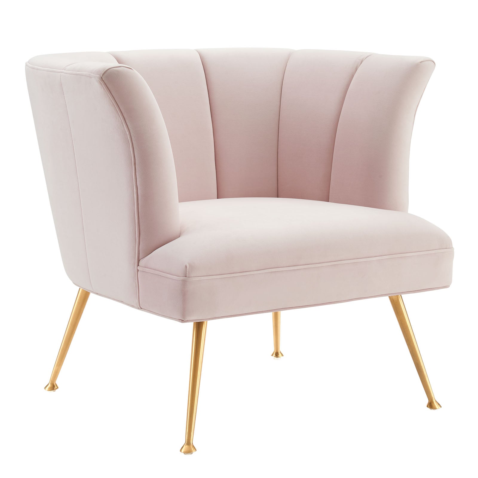 Veronica Channel Tufted Performance Velvet Armchair