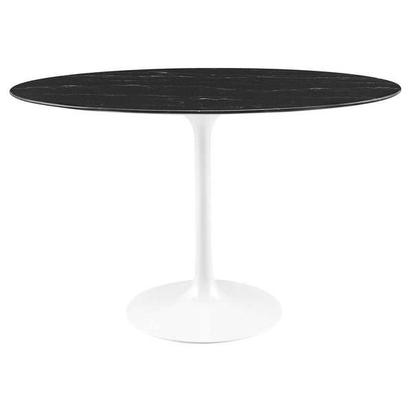 Lippa 48" Round Artificial Marble Dining Table