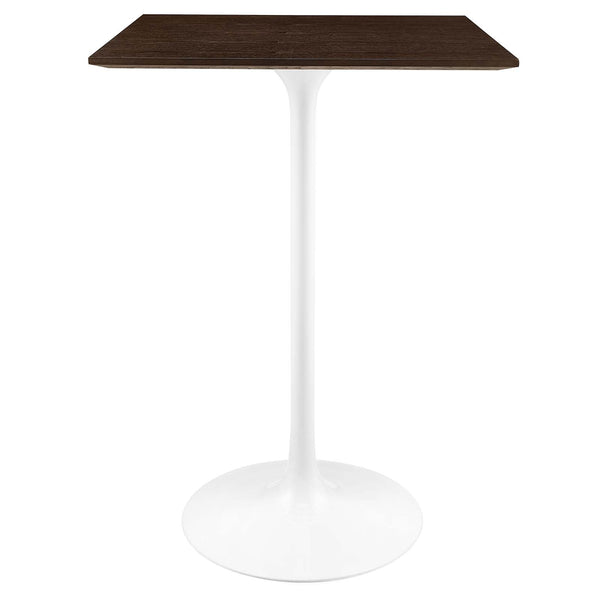 Lippa 28" Square Wood Grain Bar Table