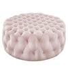 Amour Tufted Button Large Round Performance Velvet Ottoman