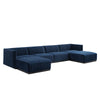 Conjure Channel Tufted Performance Velvet 6-Piece Sectional