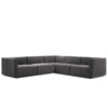 Conjure Channel Tufted Performance Velvet 5-Piece Sectional