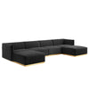 Conjure Channel Tufted Performance Velvet 6-Piece Sectional