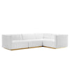 Conjure Channel Tufted Performance Velvet 4-Piece Sectional