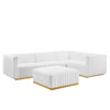 Conjure Channel Tufted Performance Velvet 5-Piece Sectional