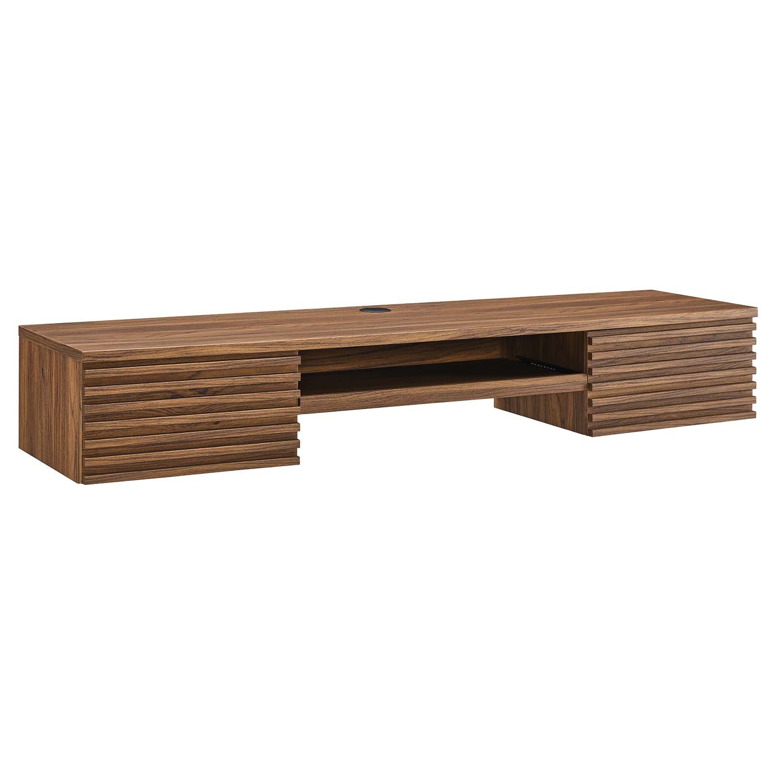 Render Wall Mount Wood Office Desk