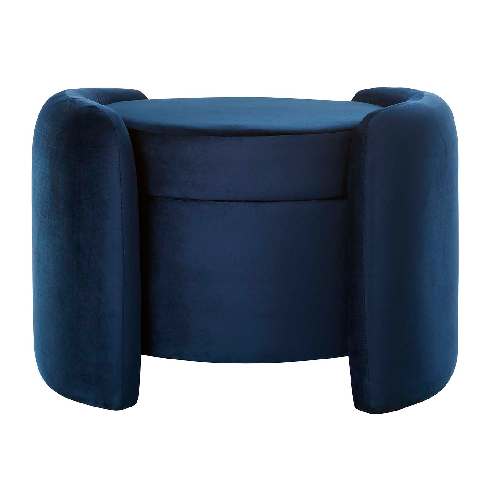 Nebula Upholstered Performance Velvet Ottoman