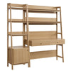 Bixby 2-Piece Wood Office Desk and Bookshelf