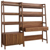 Bixby 2-Piece Wood Office Desk and Bookshelf