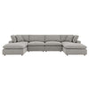 Commix Down Filled Overstuffed Boucle 6-Piece Sectional Sofa