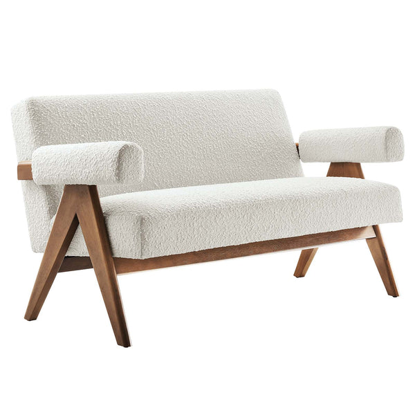 Lyra Boucle Fabric Loveseat