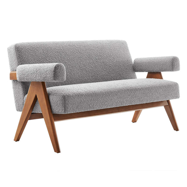 Lyra Boucle Fabric Loveseat