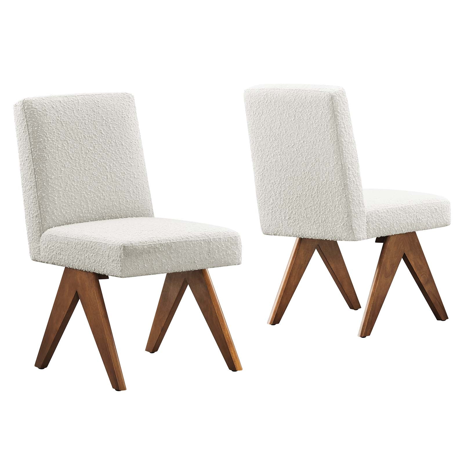 Lyra Boucle Fabric Dining Room Side Chair - Set of 2