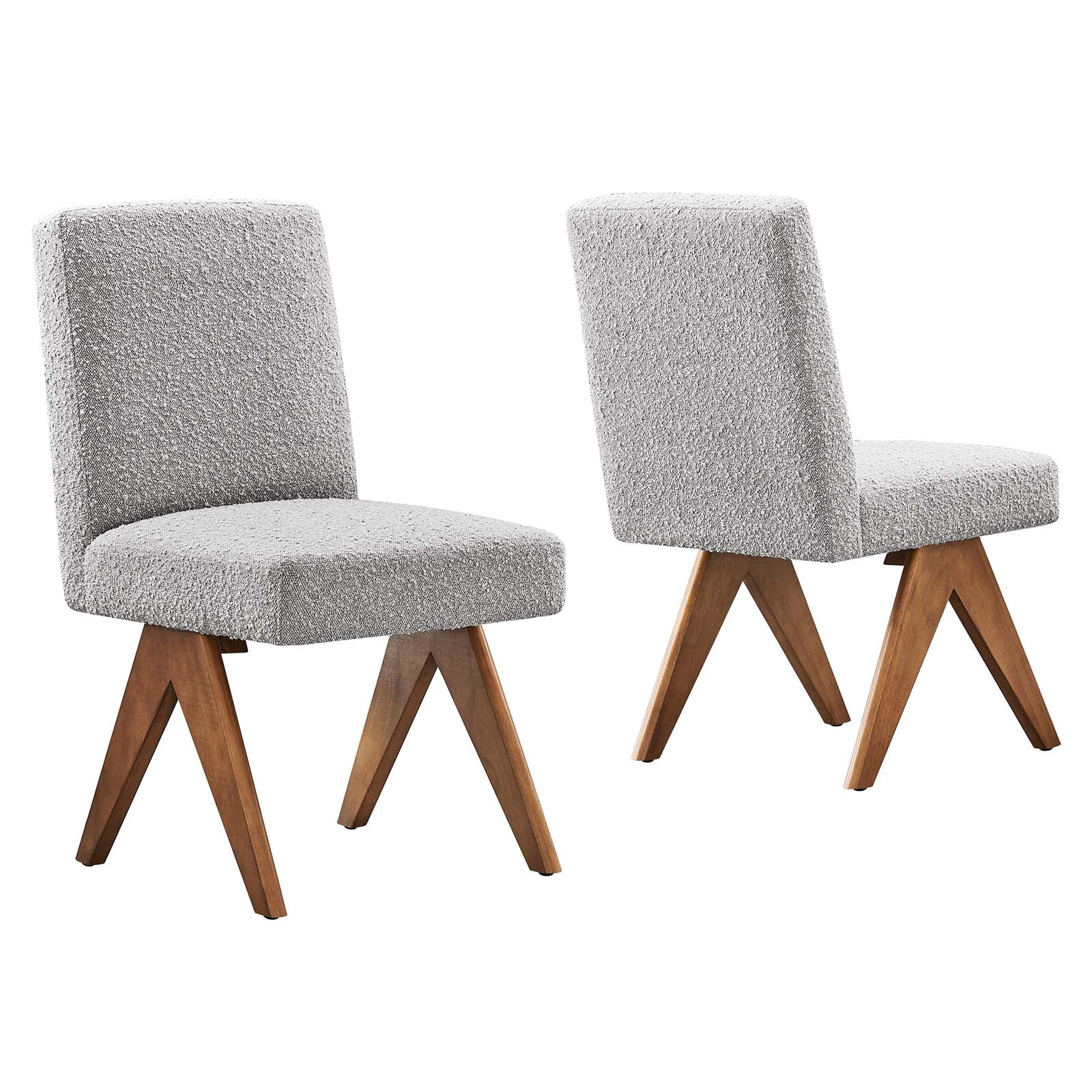 Lyra Boucle Fabric Dining Room Side Chair - Set of 2