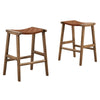 Saoirse Faux Leather Wood Counter Stool - Set of 2