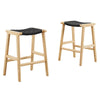 Saoirse Woven Rope Wood Counter Stool - Set of 2