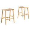 Saoirse Woven Rope Wood Counter Stool - Set of 2