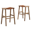 Saoirse Faux Leather Wood Bar Stool - Set of 2