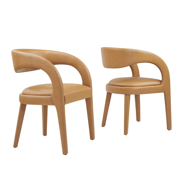 Pinnacle Vegan Leather Dining Chair Set of Two