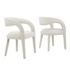 Pinnacle Boucle Upholstered Dining Chair Set of Two