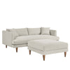 Zoya Down Filled Overstuffed Sofa and Ottoman Set