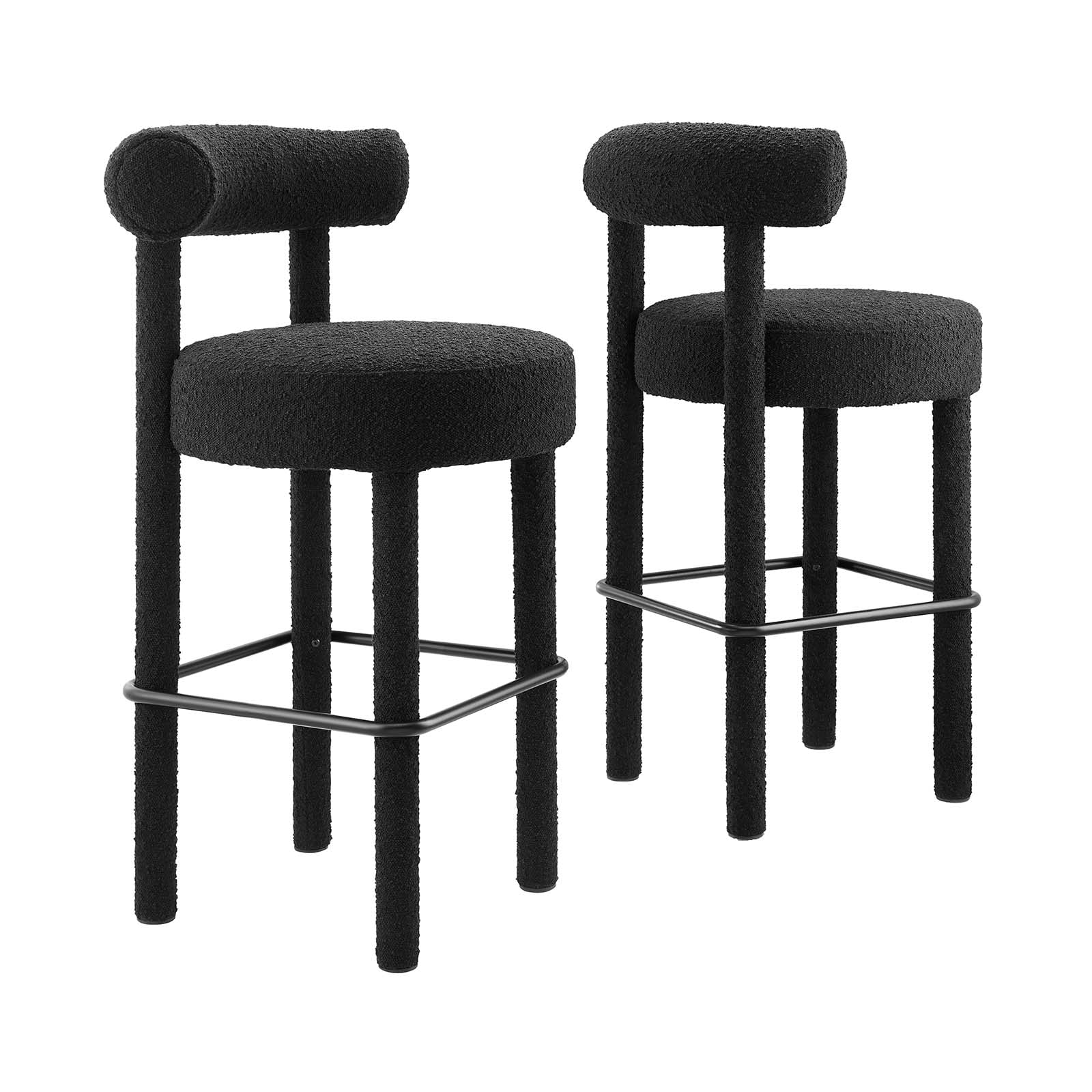 Toulouse Boucle Fabric Bar Stool - Set of 2