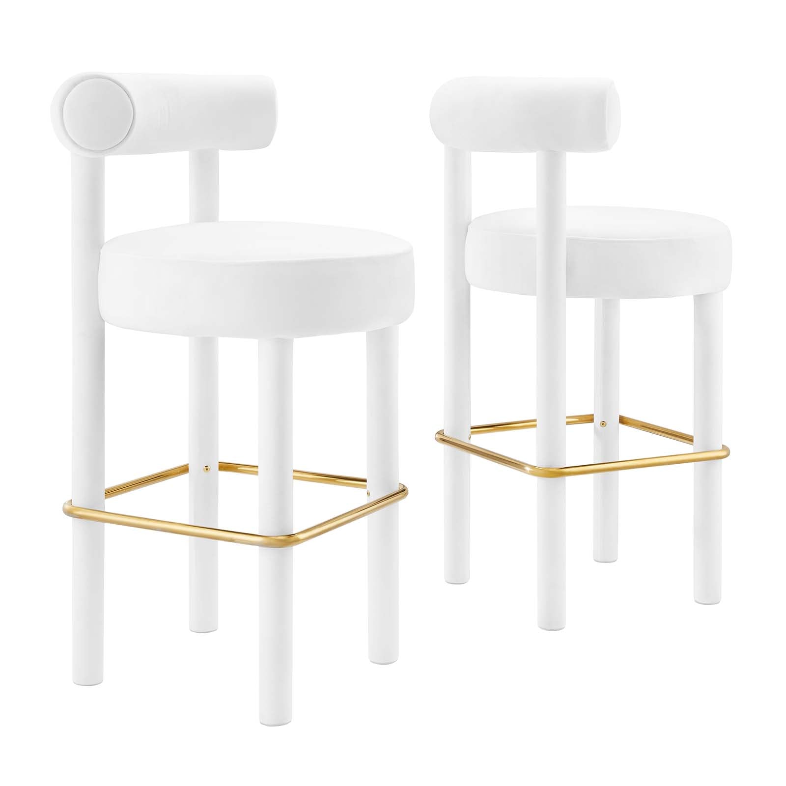 Toulouse Performance Velvet Bar Stool - Set of 2