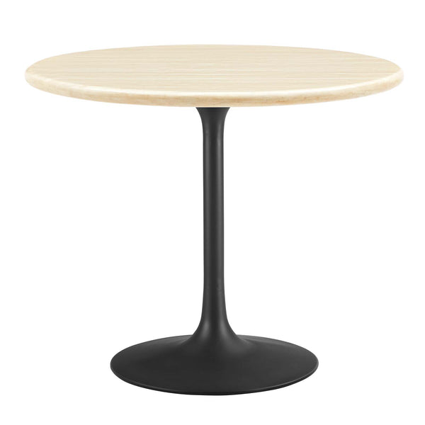 Lippa 36” Round Artificial Travertine  Dining Table