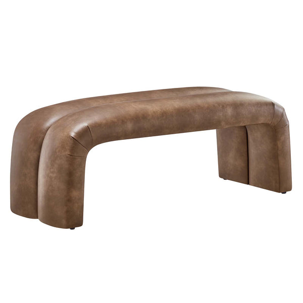 Dax 50.5" Vegan Leather Upholstered Accent Bench