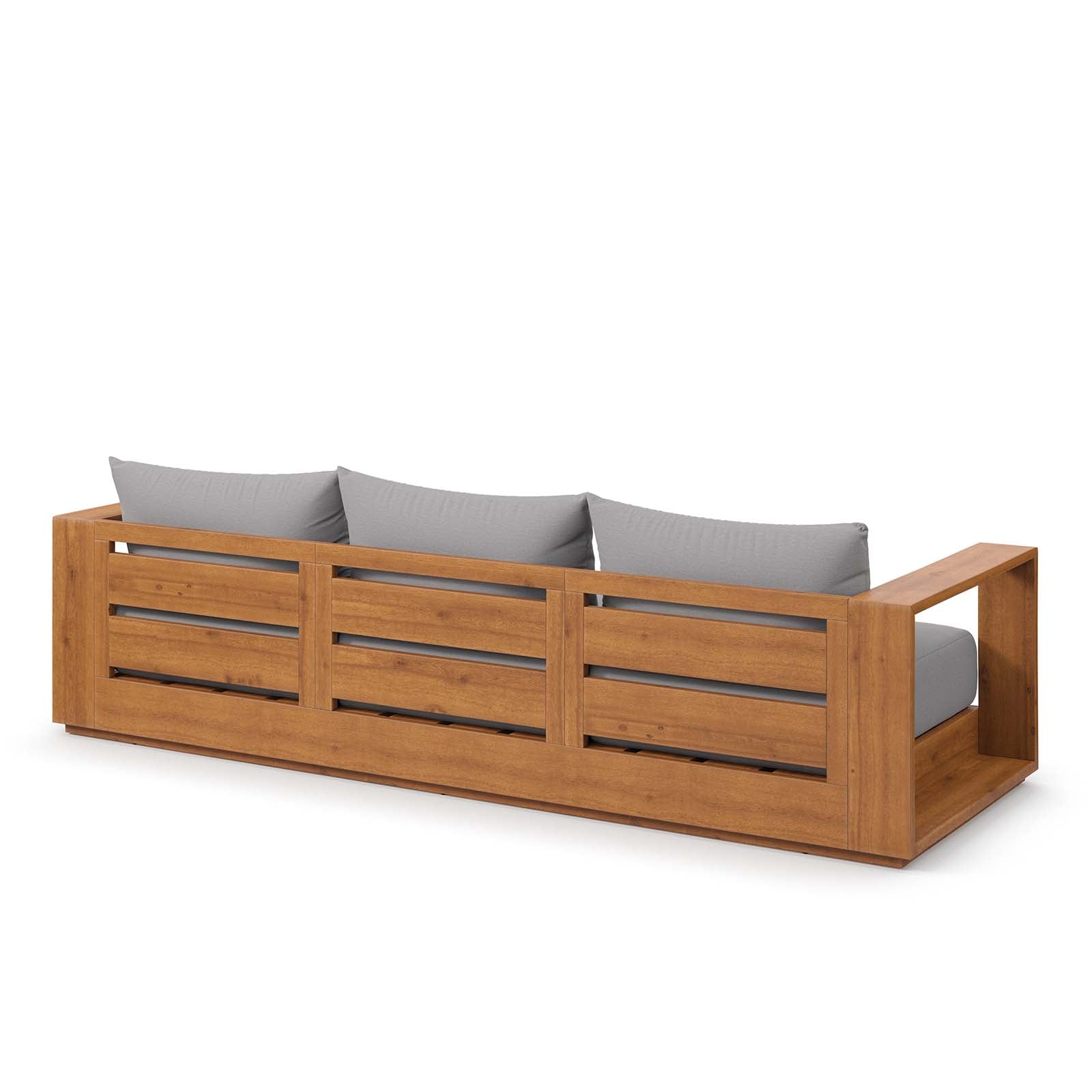 Tahoe Outdoor Patio Acacia Wood Sofa