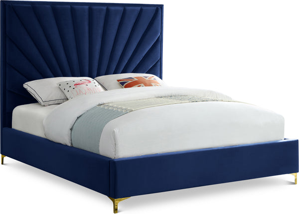 Eclipse Navy Velvet King Bed