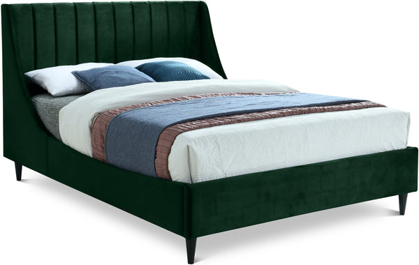 Eva Green Velvet King Bed