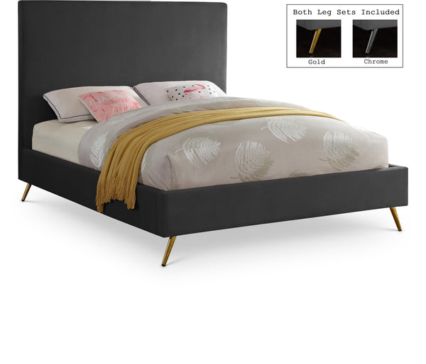 Jasmine Grey Velvet King Bed