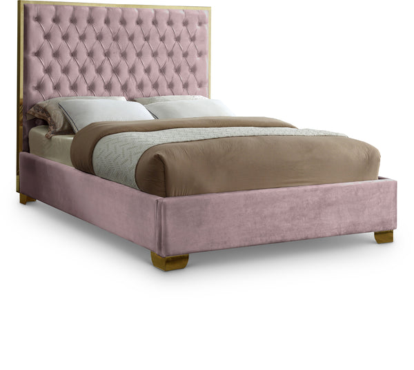 Lana Pink Velvet Full Bed