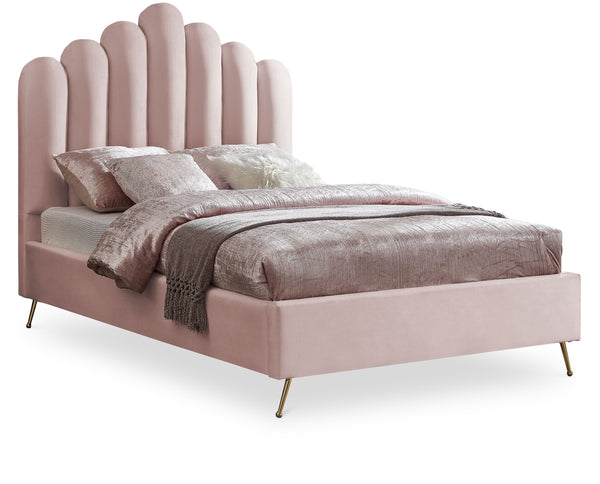 Lily Pink Velvet Full Bed