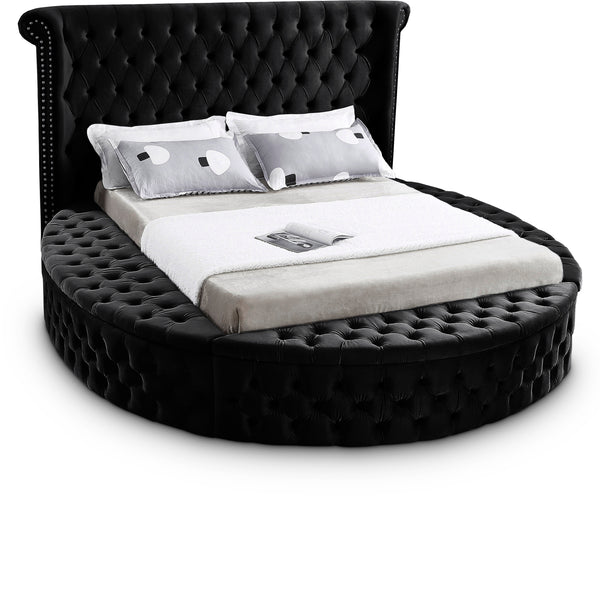 Luxus Black Velvet Full Bed (3 Boxes)